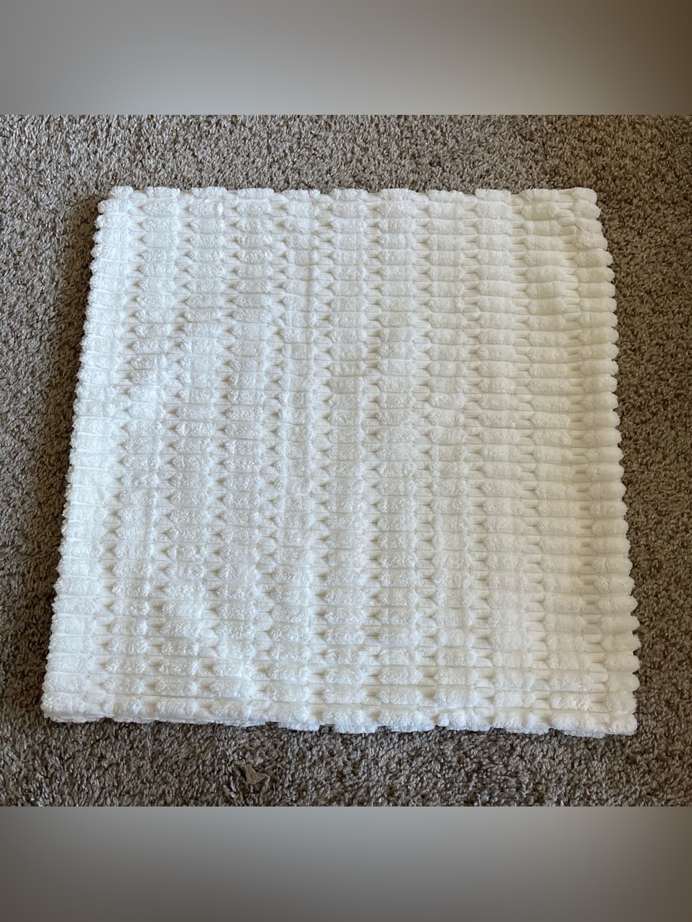 IKEA White Textured Accent Pillow Cover